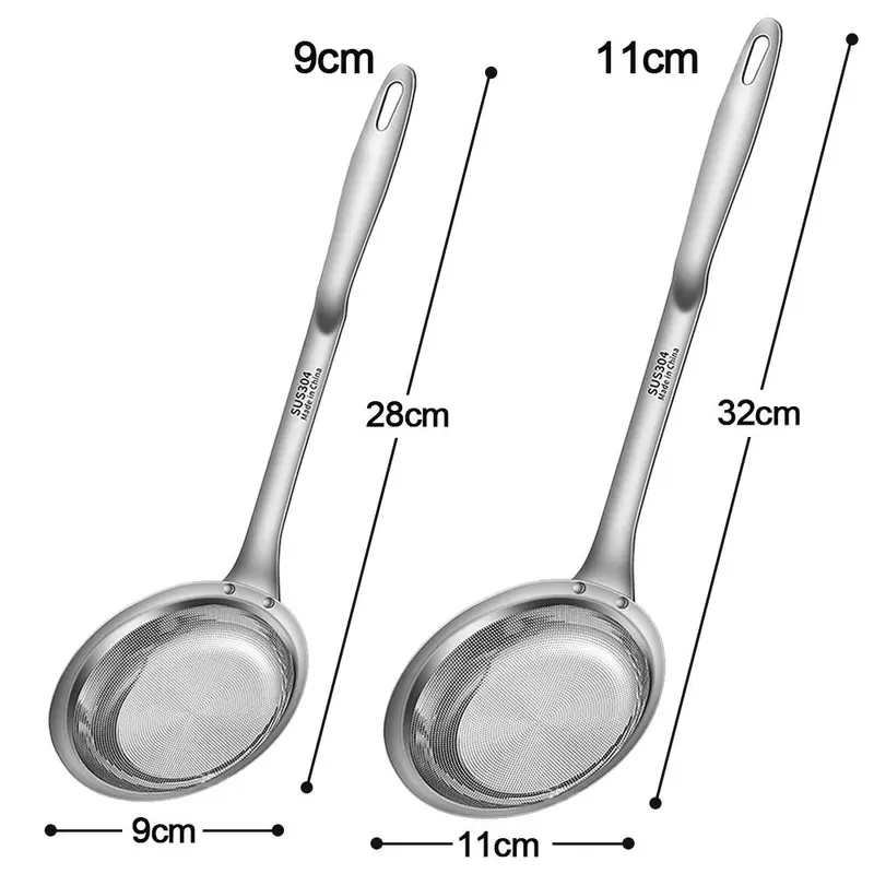 Thìa Lọc Mỡ, Bằng Thép Không Gỉ 304, Lưới Mịn, Để Loại Bỏ Mỡ Và Bọt, Thích Hợp Cho Nồi Lẩu, Lọc Thực Phẩm Chiên, Lọc Lưới, Thìa Lọc Percolator, Dụng Cụ Tiện Ích Nhà Bếp, Dụng Cụ Hữu Ích 2