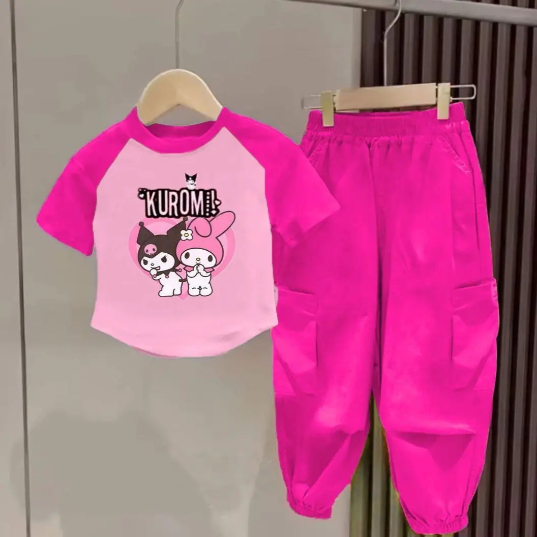 Setelan anak Motif kuromi Kargo kekinian/Setelan Anak Viral
