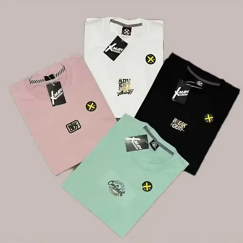 PAKET 4 PCS KAOS CEWEK COWOK UNISEX LENGAN PENDEK SIZE M L XL XXL 2