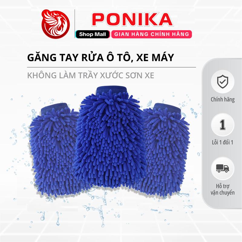 Combo 3 Găng Tay San Hô Rửa Xe Máy Rửa Xe Ô Tô Sợi Microfiber