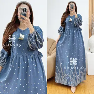 Gamis Chibi Viral Jumbo-Gamis Nyaman Pakai-Gamis Busui Risleting Depan Dress Wanita Kekinian Motif Terbaru Rayon Tebal Warna Baru