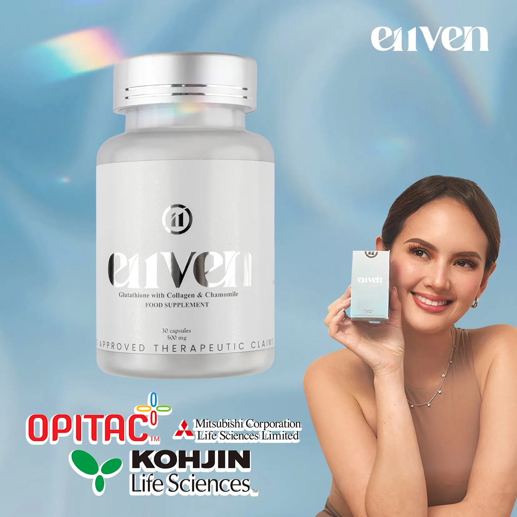 E11VEN Opitac Glutathione 30 Capsules - Marine Collagen & Chamomile