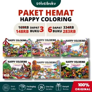solusibuku - VOL. 1 Buku Mewarnai Anak Happy Coloring Series + Contoh (Cklik Media)