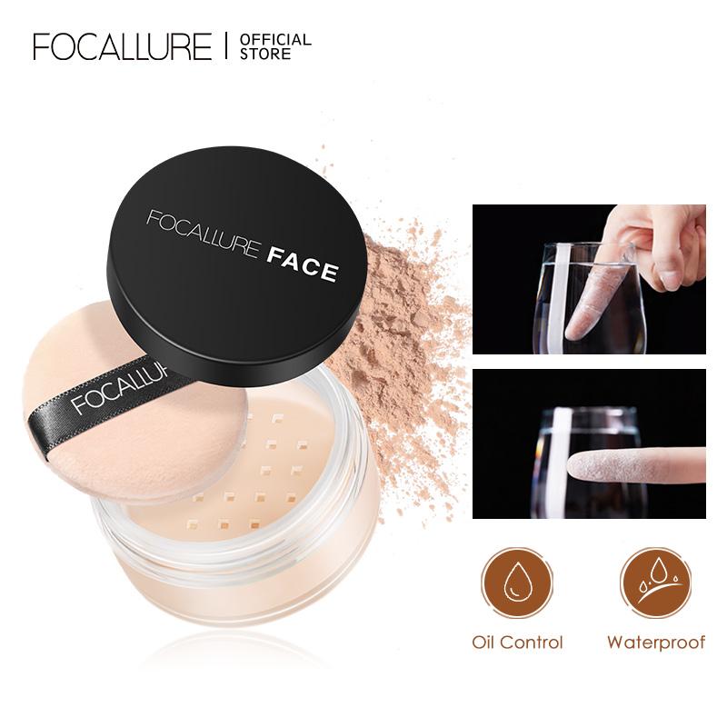 FOCALLURE Phấn phủ cố định lớp makeup kiềm dầu 3 màu có thể chọn 7g