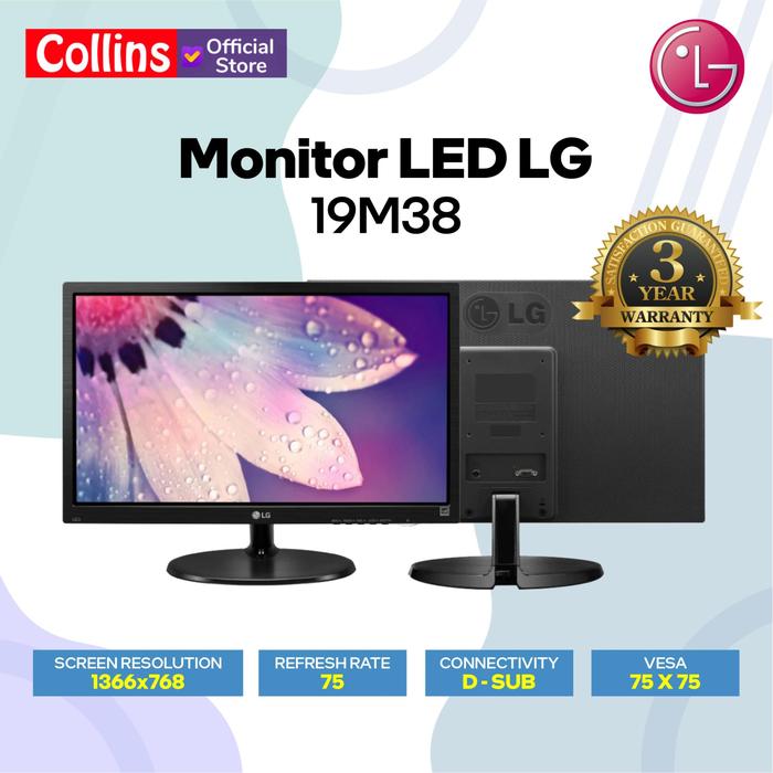 Gambar Monitor LED LG 19M38 19M38A 19M38A-B 19" 1366x768 VGA dari Collins Official Kota Administrasi Jakarta Pusat Tokopedia