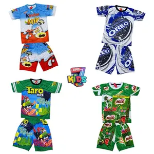 SETELAN ANAK FULL PRINTING LUCU HARIAN KEKINIAN/Jersey/BAJU ANAK/LAKI-LAKI PEREMPUAN FASHION