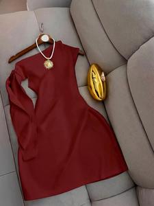 Vestido tejido de un solo hombro para mujer con diseño único, lazo desmontable y lazo decorativo, corte entallado que estiliza la figura y estilo corto, ideal para citas y fiestas