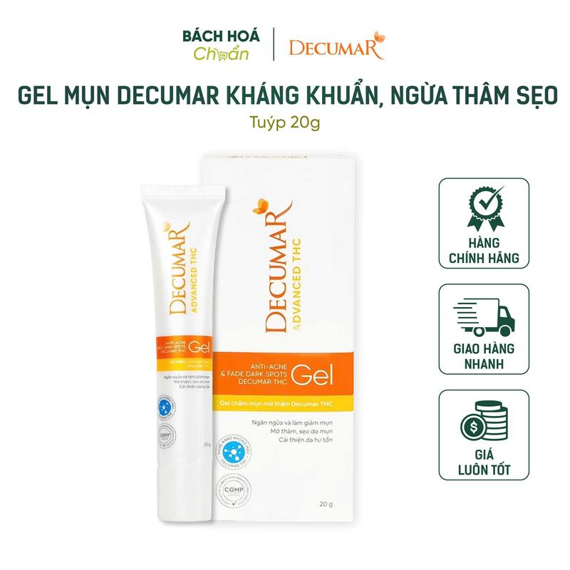 Decumar Gel Trị Mụn Decumar Kháng Khuẩn Chống Viêm Ngừa Thâm Sẹo Tuýp 20g - Gia Tăng Khả Năng Ức Chế Vi Khuẩn & Chống Viêm Hiệu Quả