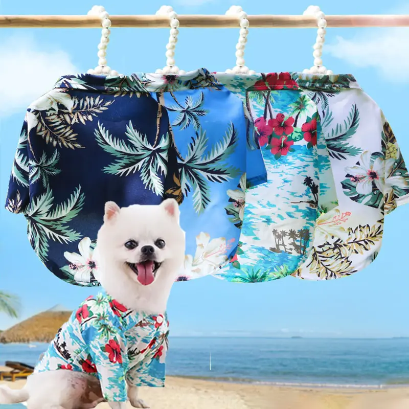 Áo khoác cho chó phong cách Hawaii, trang phục yêu thích cho thú cưng, có sẵn hàng, nhiều kiểu dáng có sẵn để vận chuyển