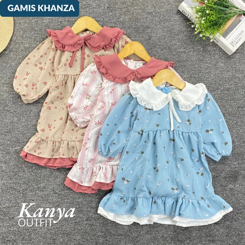 KNO 3-15 BLN GAMIS ANAK KHANZA LONG DRESS ANAK PEREMPUAN 0