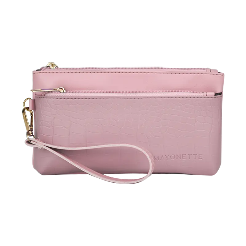MAYONETTE Lumina Croco Pouch Dompet Wanita Terbaru 2021 Korea Tas Croco Wanita Kulit 8