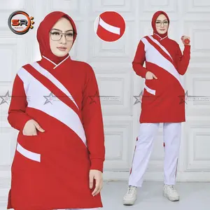 1 set stelan olahraga tunik wanita/stelan senam muslimah/stelan olahraga spandek paragon sport/stelan olahraga outdoor