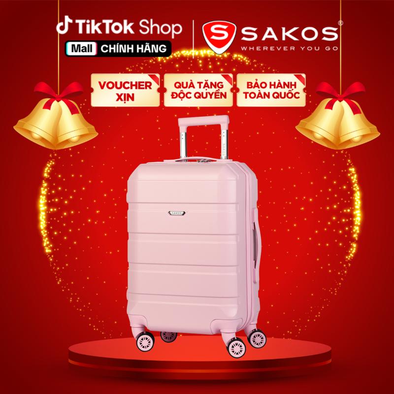 Vali Kéo Nhựa Du Lịch SAKOS AVENIR Size L 28 inch - Hành Lý Ký Gửi - Chất Liệu Nhựa PC Cao Cấp Cổng Sạc USB Khóa TSA Chuẩn An Ninh Hoa Kỳ