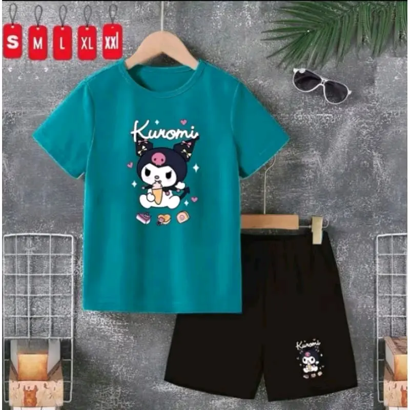 setelan anak motif kuromi-fashion anak Cewek cowok Celana 7