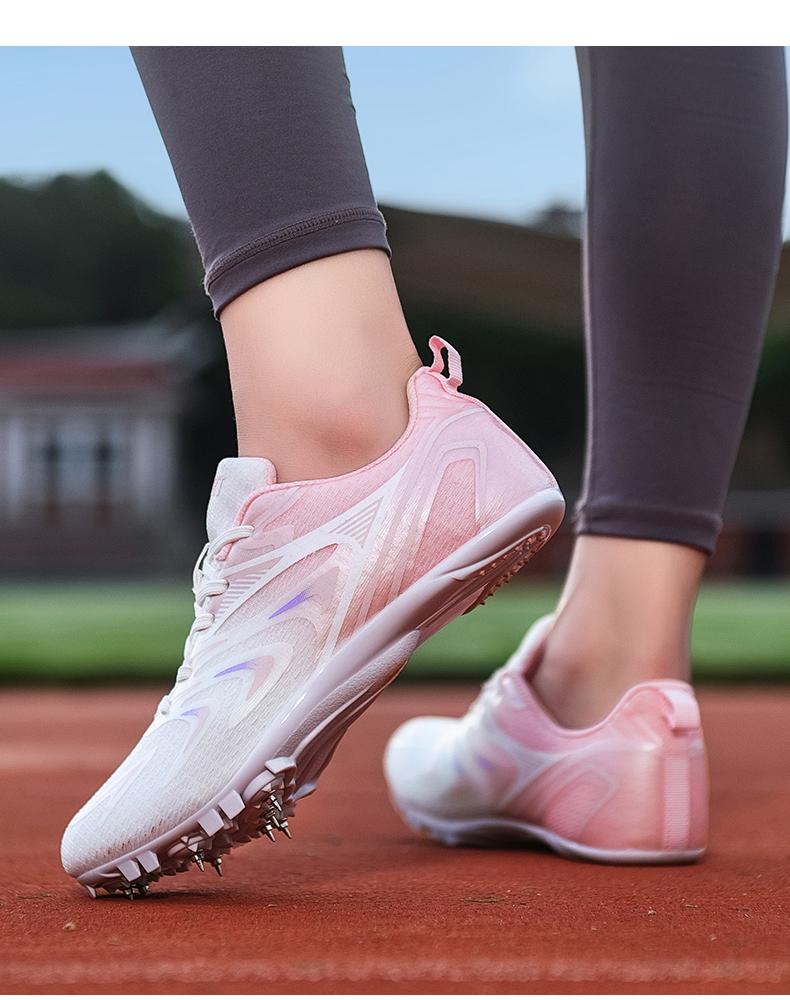 Product Introduction of Ready Stock Track and Field Shoes Large Size Competition Spikes Anti-slip Durable Track and Field Shoes Mesh Sports Shoes Training Competition Shoes Long Jump Sports Shoes Body Mea 40