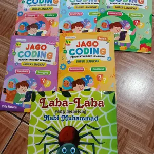 (Isi 5 Buku) PAKET BUKU JAGO CODING ANAK TK PAUD - Bisa Belajar Tanpa Komputer - Aktivitas Coding Superlengkap - Buku Coding Untuk Anak SD - konten padat full color - Coding For Kids 6 7 8 Tahun