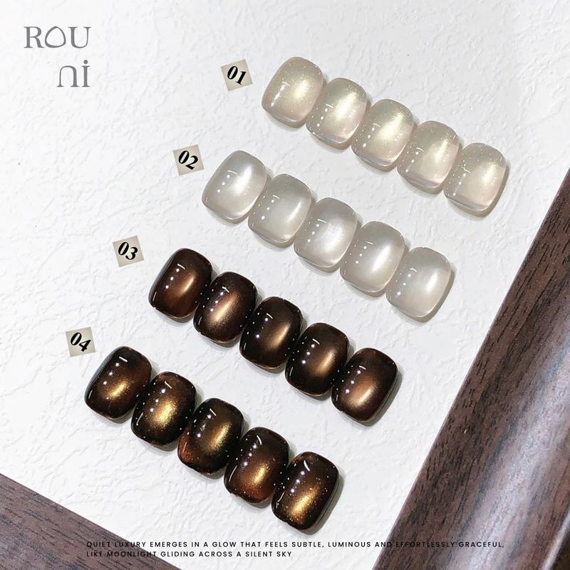 ROI ni Sơn gel mắt mèo hổ phách nâu & mắt mèo nguyệt quang sản phẩm hot sale thu đông 2026 làm trắng da hiệu ứng mắt mèo hạt thủy tinh thiết kế thanh lịch tươi sáng sản phẩm bán chạy