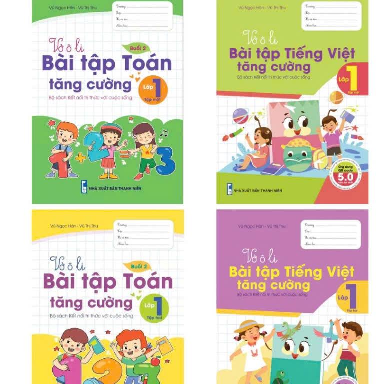 Sách - Vở Ô Li Bài Tập Toán  và Tiếng Việt Tăng Cường Lớp 1 2 3 4 5 - Kết Nối