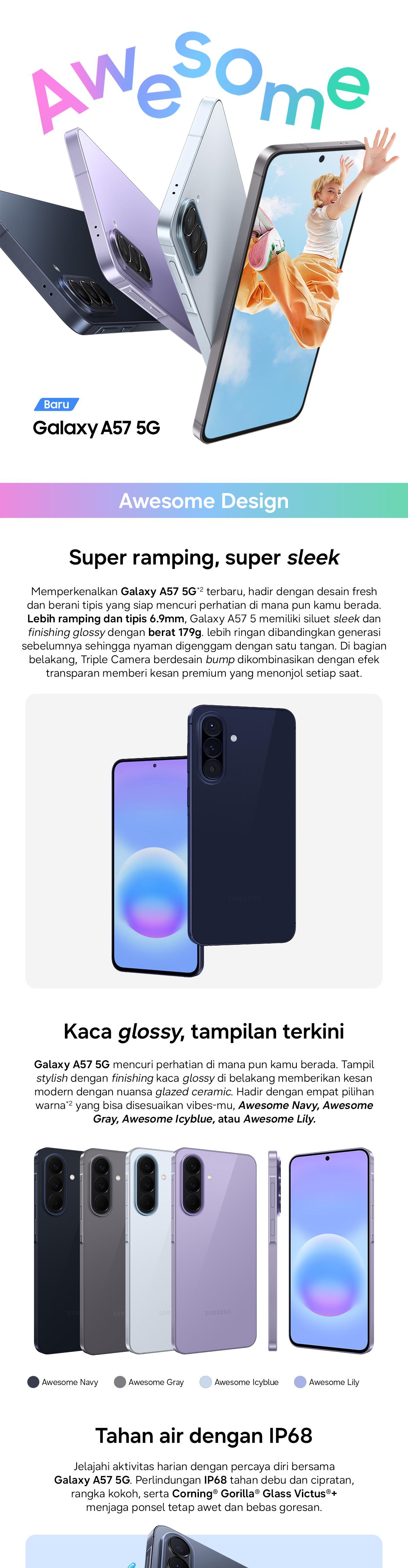 Samsung Galaxy A57 5G 12/256GB | Hp AI | IP68 | 5000 mAh Samsung Galaxy A57 5G 12/256GB | Hp AI | IP68 | 5000 mAh