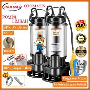 Tsolumy Pompa Celup Air Bersih Kotor 200W-1500W  1.5-2inch Pompa Kolam Ikan Empang Pompa Sawah