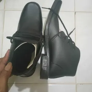 SEPATU PANTOFEL FORMAL PDH PRIA KULIT BOOT KARET