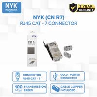 Gambar NYK Kepala Konektor RJ45 CAT 7 Gold Plated Cover Metal Shielded Plug - Isi 10 pc dari NYK Indonesia Kota Administrasi Jakarta Pusat 1 Tokopedia