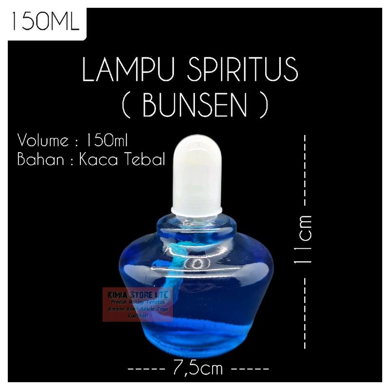 BUNSEN SPIRITUS 150ML / LAMPU SPIRITUS 150ML / KOMPOR SPIRITUS / KOMPOR CAMPING Alat Laboratorium 6