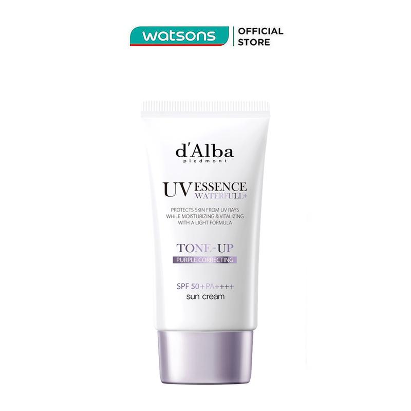 Kem chống nắng nâng tông da d'Alba Waterfull (Màu tím) SPF50+ PA++++ 50ml