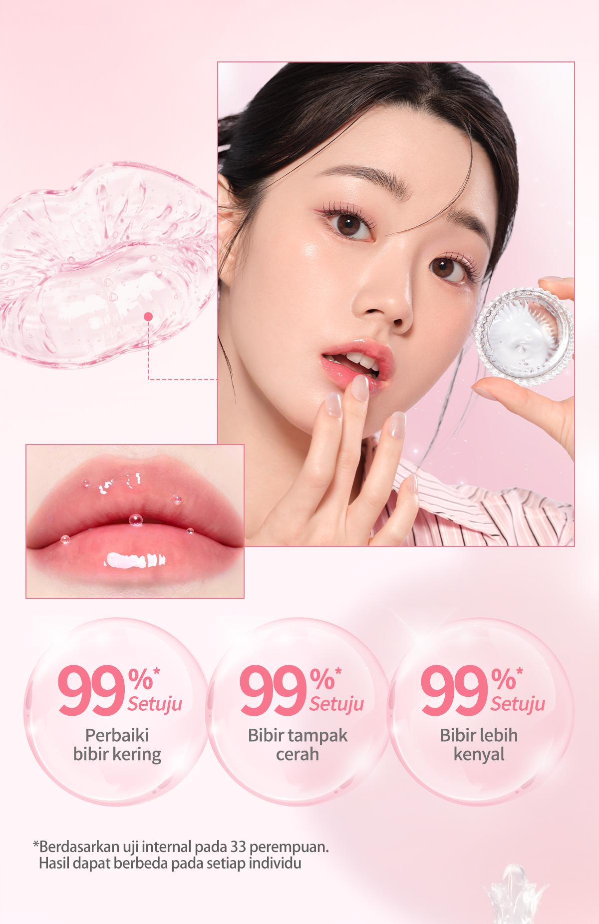 BNB Barenbliss Pome-Peptide Lip Mask Jelly Melt Lip Mask 7g Melembabkan dan Menutrisi Bibir Hingga 24 Jam Menghaluskan Bibir Kering Hydrating Nourishing dengan 5X Radiance Complex Lip Care Lip Scrub Lip Balm Bibir Lembut Plumpy