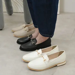 Vimemo Zenna - Sepatu Loafers Vintage Minimalist Slip On Shoes | Sepatu Kerja Wanita