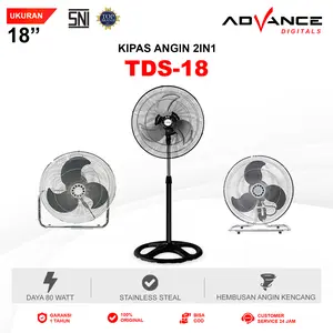 【COD】 Advance TDS-18 Kipas Angin 18" Multifungsi bisa Stand/Desk/Wall Fan Kipas Besi Garansi Resmi 1 Tahun