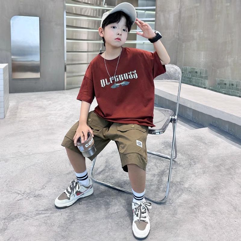 Set Đồ Bé Trai Siêu Ngầu Mùa Hè – Áo Thun + Quần Short Túi Hộp (Size 120-170)