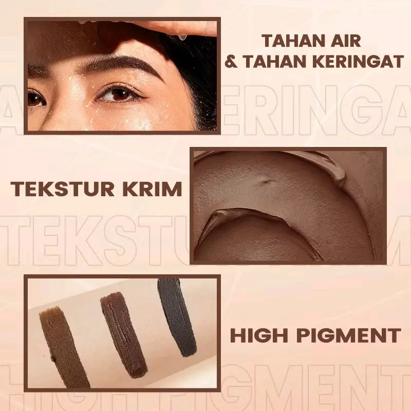 (NEW) Focallure Eyebrows Enchancer Brows Cream Gel Warna 04 Ash Brown -  Waterproof, High Pigment 7