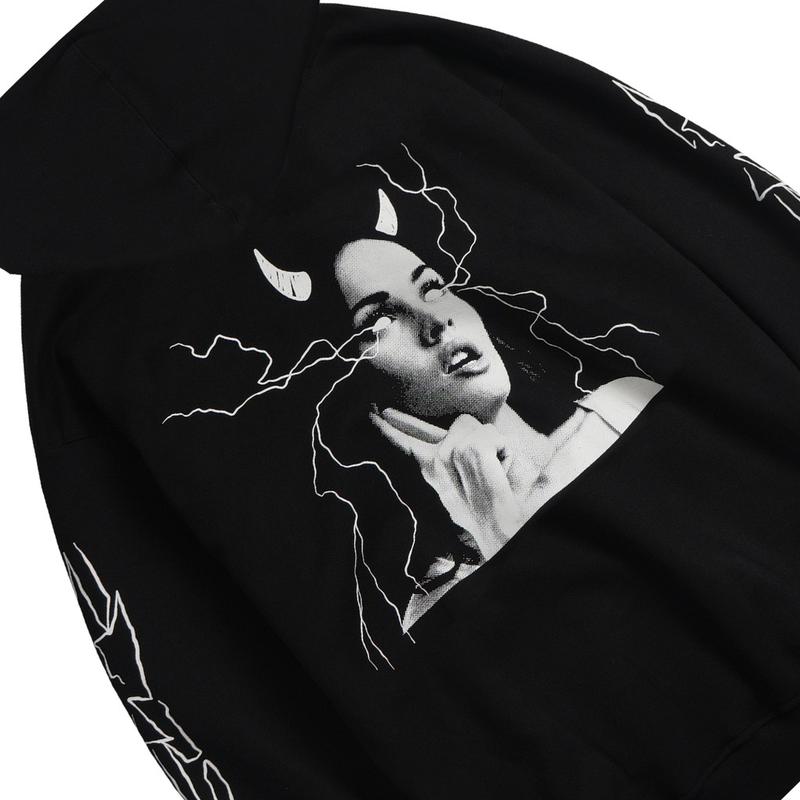 MRJN - Black Hoodie Women  basic  sweater Fleece 2