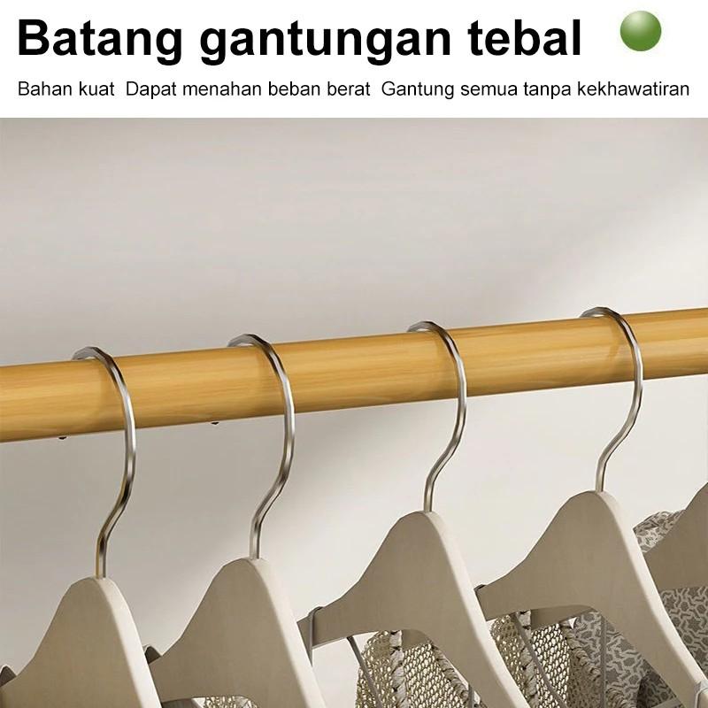 E-TIFE Rak Gantungan Baju / Rak Baju / Rak Pakaian / Gantungan Baju Berdiri / Rak Baju Celana / Rak Susun 4