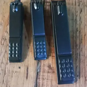 Shinemi - 3pcs / Set Gunting Kuku Stainless Steel Hitam Doff Sudut Miring Lancip