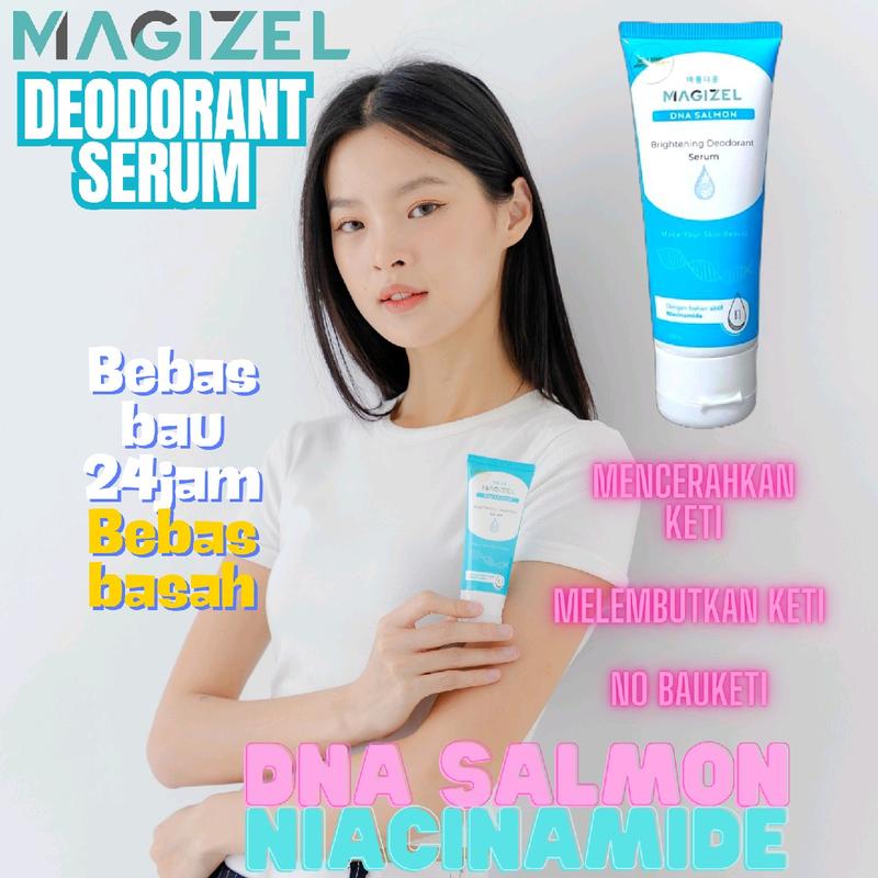 MAGIZEL DNA SALMON BRIGHTENING DEODORANT SERUM Antipespirant Niacinamide Lemon Bau Ketiak Pencerah 1
