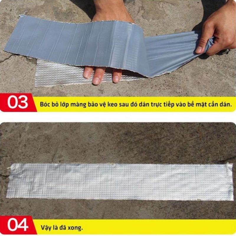 Cuộn 5 Mét Băng Keo Dán Rộng 5cm/10cm - Miếng Dán Siêu Dính Chống Thấm Nước Và Chống Dột 5