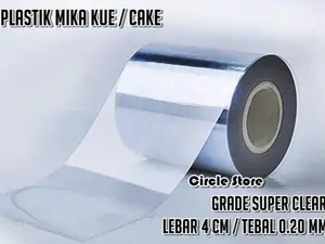 Plastik Mika Roll Pinggiran Kue / Cake Kaku Super Clear Lebar 4cm