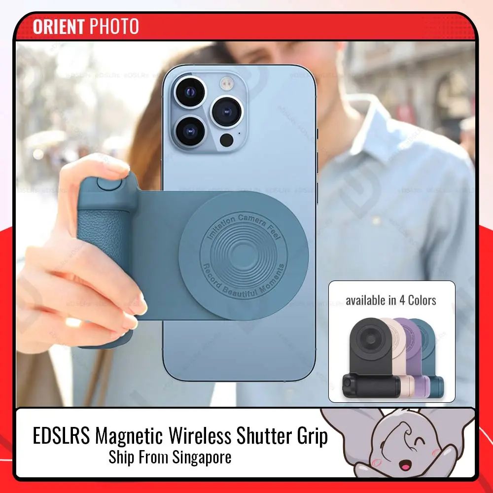 EDSLRS Magnetic Wireless Shutter Camera Grip for Mobile Phone with Wireless Charging Snap Grip Shoot Magsafe