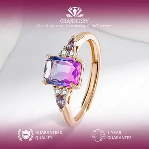 OS1-R191-CG-MX Cincin Wanita Cranberry Jewelry Premium Lapis Emas 18k Anti Luntur Anti Berubah Warna Garansi 1 Tahun Resmi Size Adjustable Kualitas Grade Terbaru Aksesoris Perhiasan Cincin Nikah Permata VVS1 Elegan COD