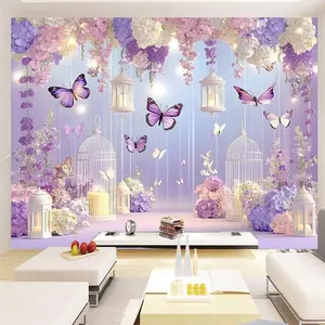 Mimpi bunga sakura, karpet gaya busur Eropa, gaya istana, bunga, dinding, karpet, gadis, hati, kamar tidur, latar belakang dinding, gambar latar pernikahan, latar belakang segar, gadis, dekorasi asrama, perlengkapan properti, gambar [YT]
