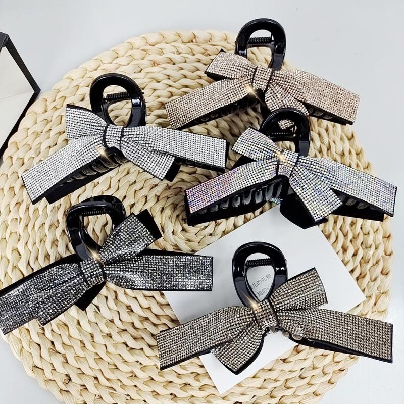 Kẹp Càng Cua 13Cm Đính Nơ Đá Chất Đẹp Phụ Kiện Kẹp Tóc 370