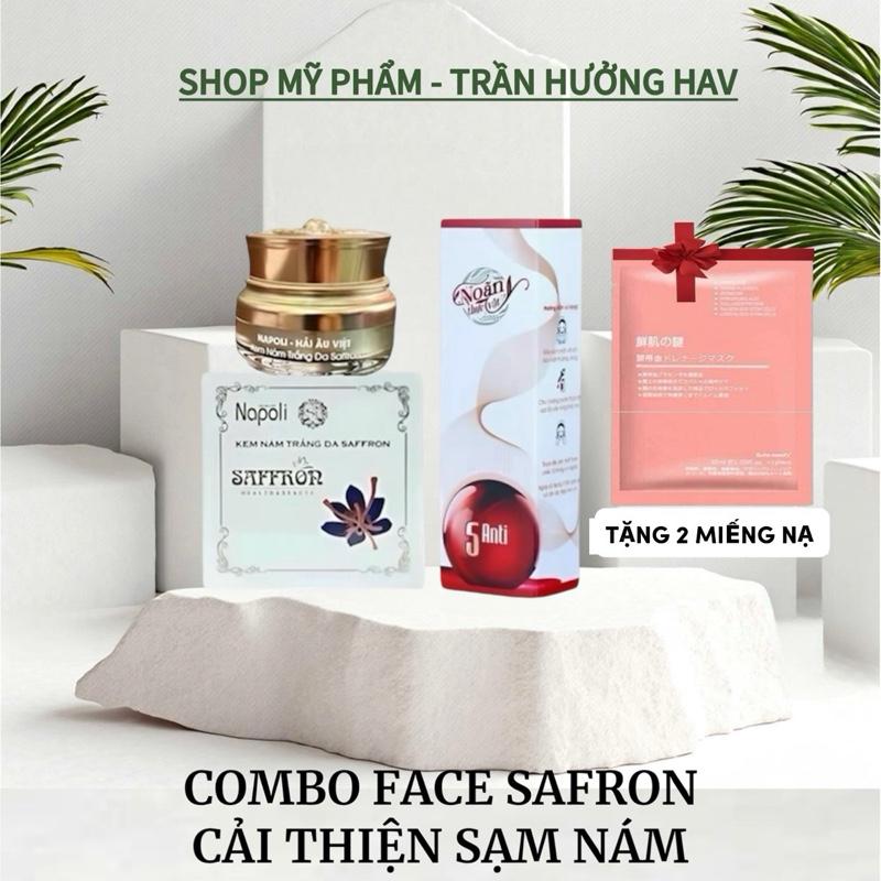  COMBO KEM FACE SAFRON NOÃN THỰC VẬT. TẶNG MẶT NẠ   combo kem face saffron . noãn serrum tinh chất. Tất cả các loại da .Skincare. Serum.KEM 