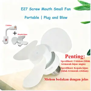 Kipas kecil / E27 screw / membawa / cocok untuk siswa kantor rumah tangga