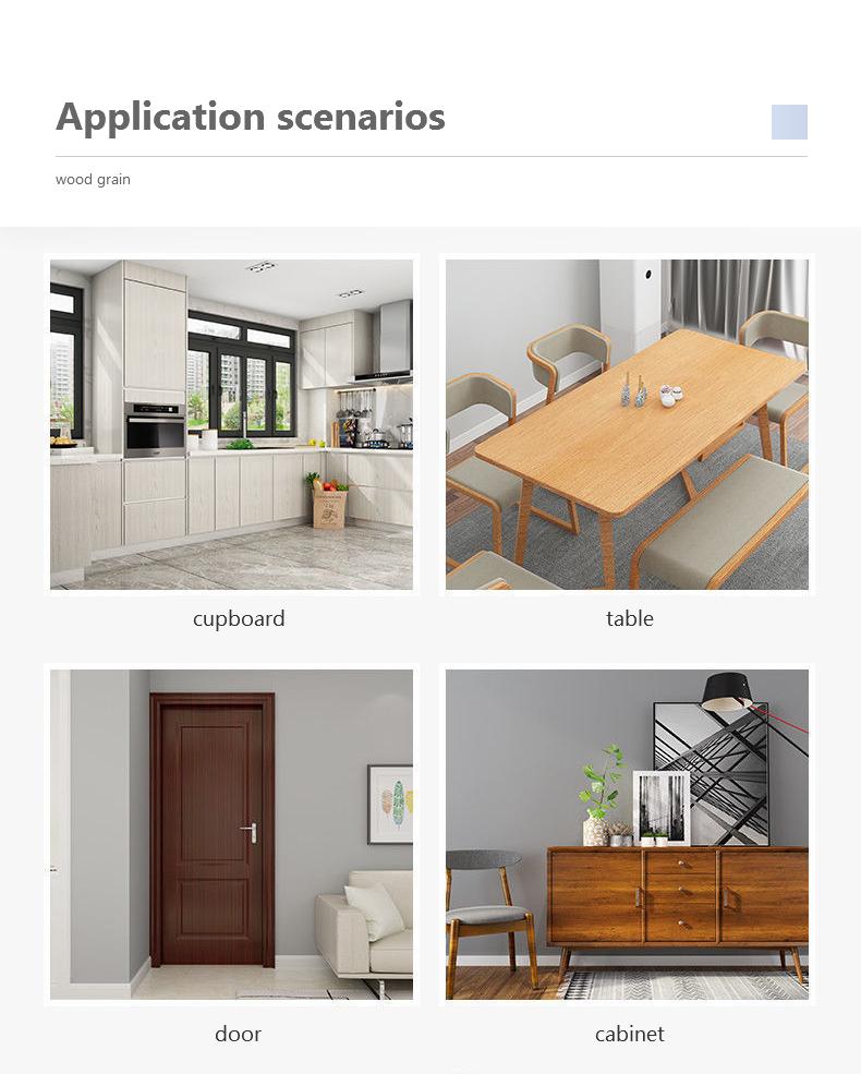 Product Introduction of Wood Cabinet Sticker Self-adhesive Thickened Waterproof Moisture-proof Wardrobes Table Door Furniture Renovated Wallpaper, 100CM 10