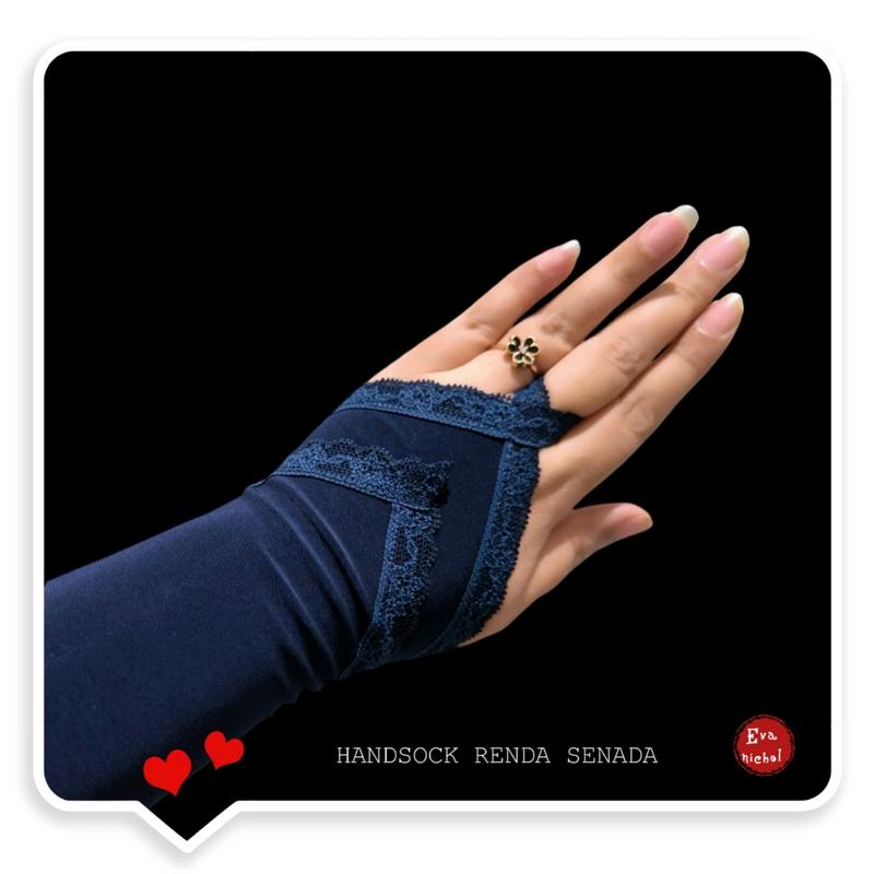 Handsock Fashion Renda Senada/Sarung Tangan Cincin Renda Muslimah 5