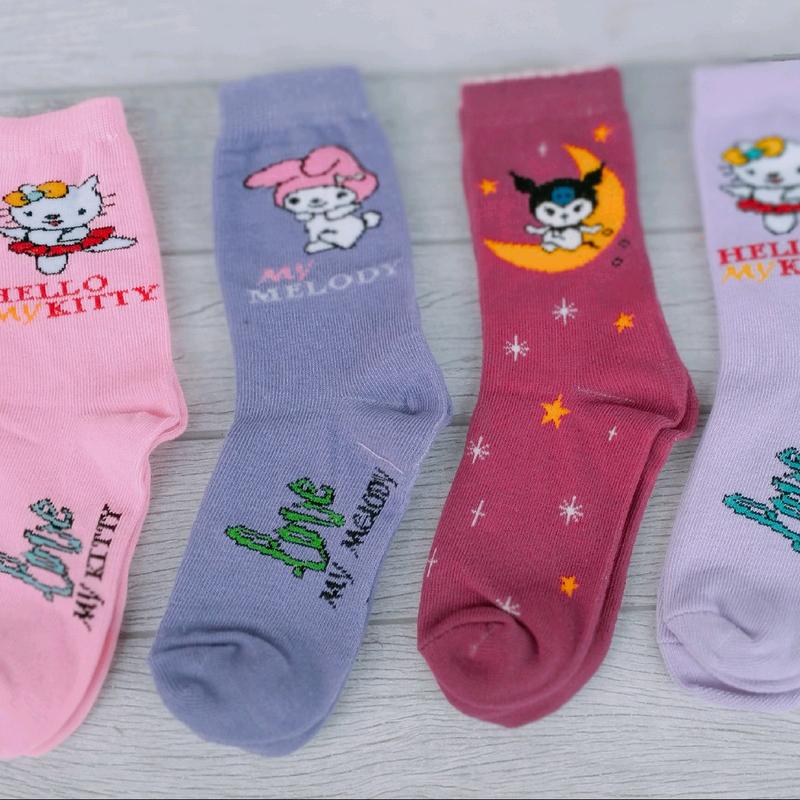 Kaos Kaki Anak Cewek Karakter Lucu Coromi Melody Cinnamorol Hello Kitty - Fashion (3 Pasang) 2