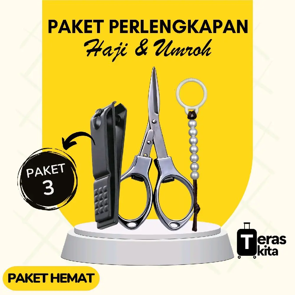 Paket Perlengkapan Haji & Umroh Gunting Tahalul / Tasbih Tawaf & Sa'i / Gunting Kuku