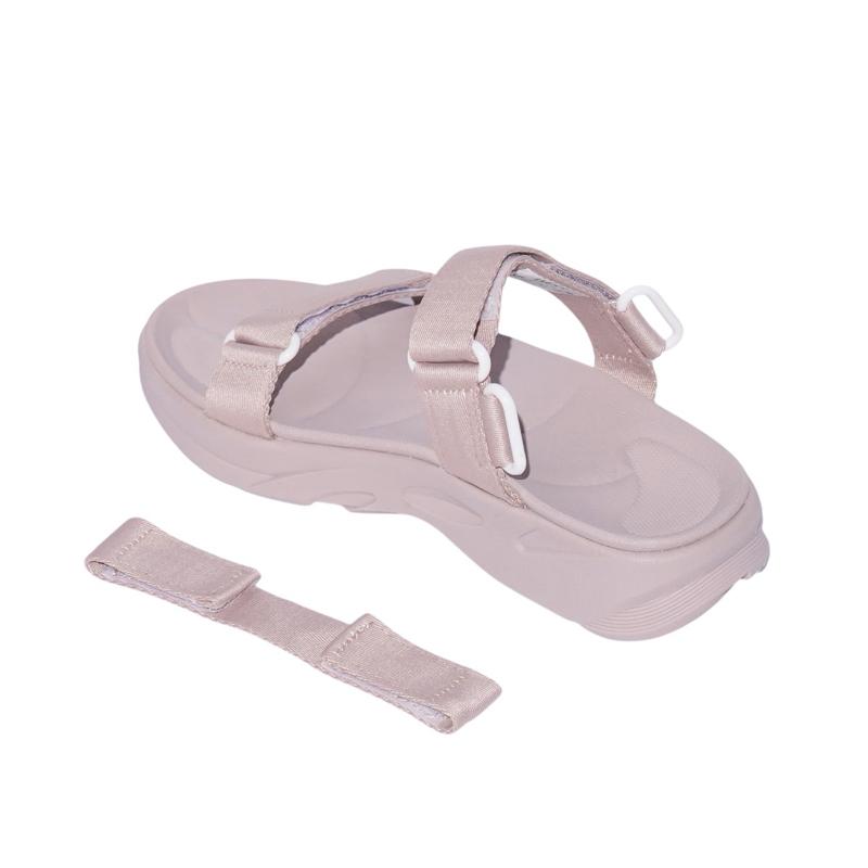 Giày Sandal Nữ Đế Bằng Lucky QB13 Ver.1 Thời Trang Êm Ái Màu Nâu Nhạt 5